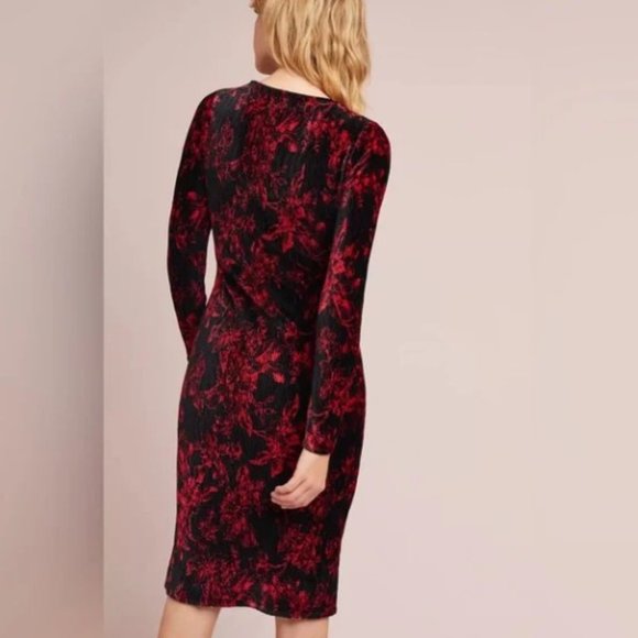 EUC Anthropologie | HD in Paris Diedre Floral Velvet Column Dress - Picture 8 of 13